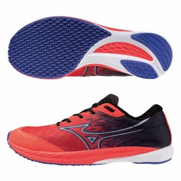MIZUNO 美津濃 慢跑鞋 男鞋 運動鞋 緩震 路跑 DUEL 橘紅黑 U1GD255011