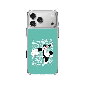 iPhone 17 Pro Max Clear Case（相機按鈕） 透明 - 樂一通 Looney Tunes - 亂花系列-傻大貓