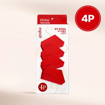 espoir Fitting Sponge Handy 4ea (Red/Ivory)