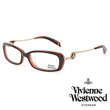 【Vivienne Westwood】英國薇薇安魏斯伍德流線型土星光學眼鏡(深棕 VW20104)