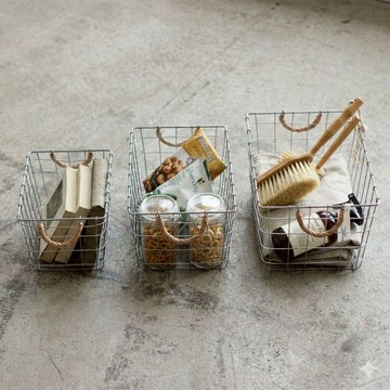 【現貨/工業風】復古鐵藝收納籃 柳編把手|置物籃 收納筐 露營野餐|廚房收納 雜物整理