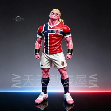 【元氣招財】 七龍珠 魔人布歐cos哈蘭德 Erling Braut Haaland 體育明星周邊 搞怪模型 擺件 盒裝