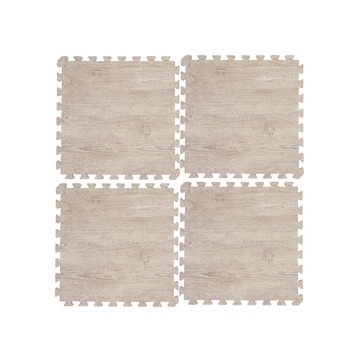 Pato Pato 自然系木紋色地墊 50x50x2cm 4入組 淺木紋