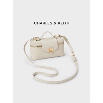 (免運)CHARLES&KEITH秋季女包CK2-50782376手提方盒化妝包斜挎小方包女