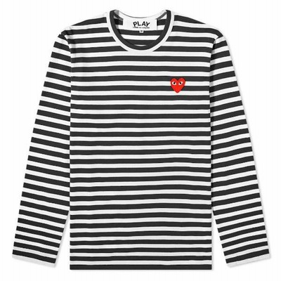 s*o様 PLAY COMME des GARÇONS 長袖カットソー Lサイズ プレイ コムデギャルソン ロンT ボーダー カットソー レディース