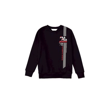 【FILA】KIDS 孩童款 圓領T恤-黑色 1TEX-8502-BK