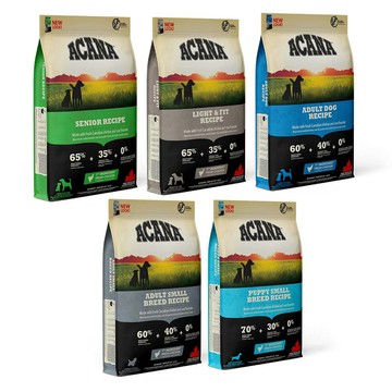 ACANA 無穀配方-幼犬.小成.成犬.室內犬.老犬-6kg(WDJ推薦/全齡犬/犬糧/犬飼料/鮮肉糧/高蛋白)