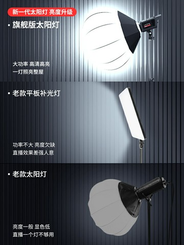 {新品上市}專業直播補光燈主播美顏直播間氛圍燈光led攝影拍照服裝人像拍攝打光專用背景氛圍室內影棚球形柔光設備視頻