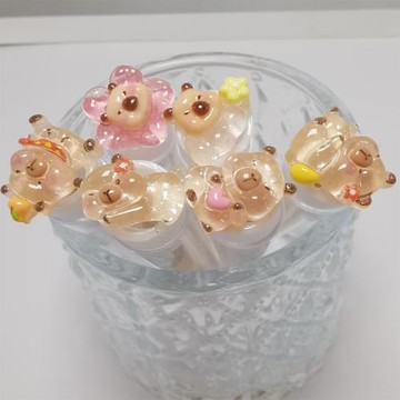 卡皮巴拉獨立管裝一次性睫毛刷化妝刷眉刷透明管嫁接假睫毛刷試管