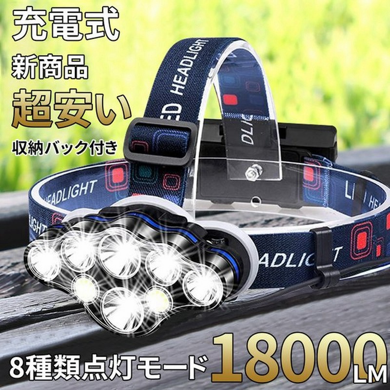 ヘッドライト Led 高輝度ルーメン 最強ルーメン 充電式 豊富な充電パーツ 8種モード Usb充電 赤 白ライト 防災 防水 格安 超強力 登山 釣り Headlight 通販 Lineポイント最大get Lineショッピング
