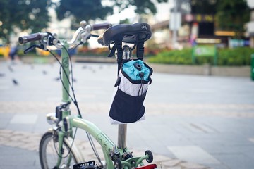 Brompton 兩用自行車坐墊包 - X-PAC (美國面料) 白/土耳其綠