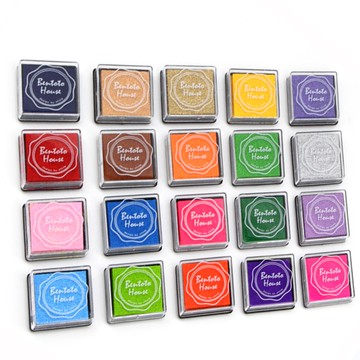 彩色水性印泥 20色組 印章 印台 印泥 繪畫 塗鴉 上色 手作DIY 手帳用 文具小物【JC3115】