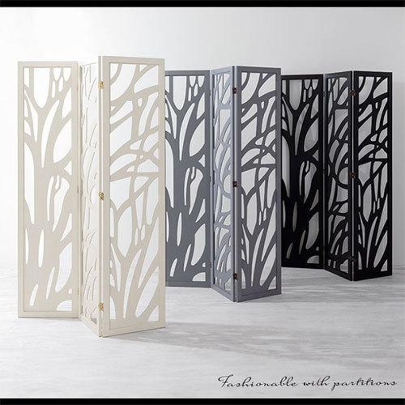 パーテーション おしゃれ 衝立 間仕切り 木製 3連 飛沫防止