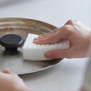 日本霜山 可剪裁免洗劑強力去汙海綿/魔力擦-30入