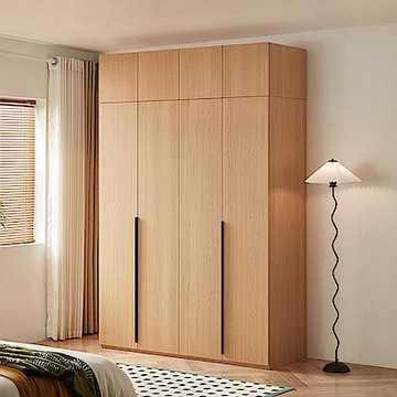 林氏木業北歐原木風四門衣櫃 UE1D (附頂櫃) (H014378514)