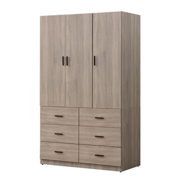 唯熙傢俱-金柏莉灰橡色4x7尺衣櫃