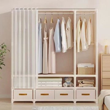 防塵衣柜臥室收納組裝收納柜多層出租房宿舍掛衣柜小衣櫥柜子儲物