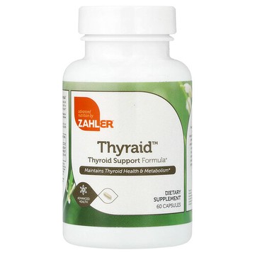 Zahler, Thyraid，甲狀腺支持配方，60 粒膠囊