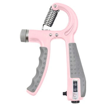 FANCY LIFE 可計數握力器 粉灰色 手部鍛鍊 力量訓練  1個  11x16.5x2.5cm