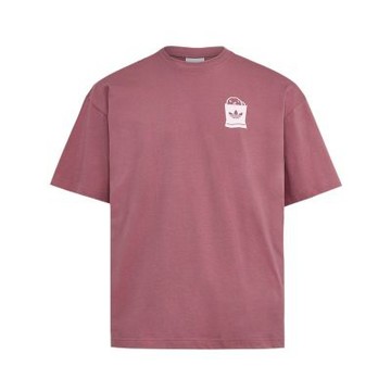 Adidas Food Tee SS 男款 女款 粉色 寬鬆 印花 棉質 T恤 運動 休閒 短袖 LC6508