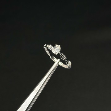 巴基斯坦赫基蒙閃靈鑽水晶原礦 天然雙尖水晶活圍戒指 N15-12