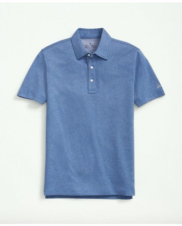 Brooks Brothers Men's Performance Series Supima Cotton Jersey Polo Shirt | Blue Heather | Size XS