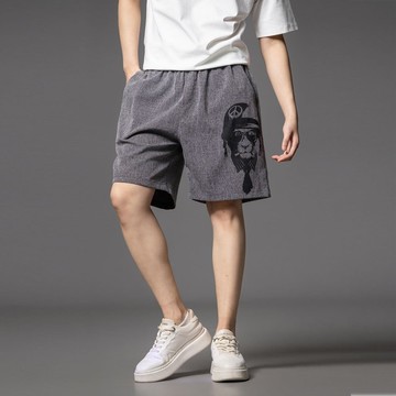 夏季印花直筒短褲  男士休閑運動五分褲