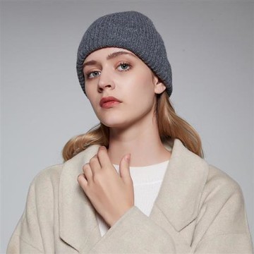 【米蘭精品】毛帽針織帽-歐美極簡純色男女配件7色74ij6