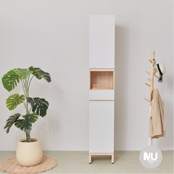 【沐家具Mufurniture】Cube 白楓木1.3尺小燈鞋櫃/客廳/玄關櫃/收納