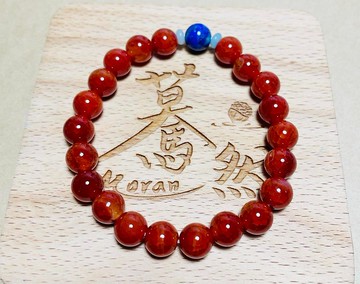 驀然(手環系列)紅龍麟8mm--事業一沖飛天