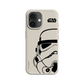 iPhone 16 SolidX 貝殼灰 - 迪士尼-星際大戰 Star Wars - 星際大戰 – 風暴兵黑線條