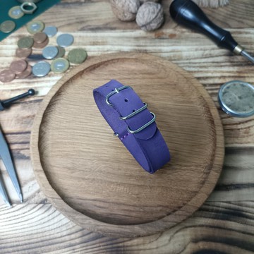 紫色 ZULU 錶帶 | 皮革錶帶 | 紫色錶帶 | 真皮錶帶