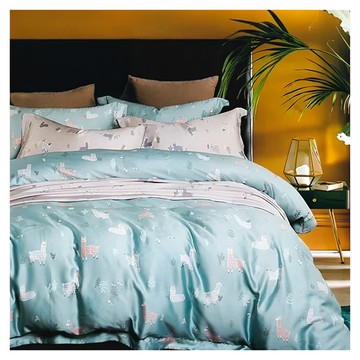 Grace Life 頂級精緻系列 100%天絲全鋪棉四件式兩用被床包組  雙人  遇見風