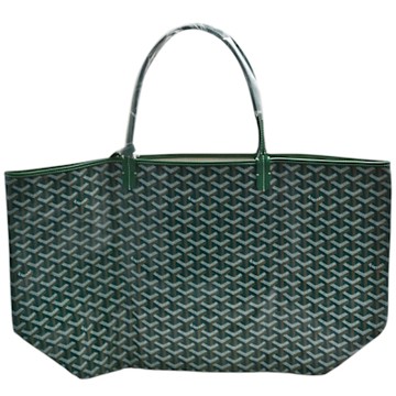 GOYARD 經典St. Louis GM系列印花LOGO帆布肩背托特包(大-綠色)