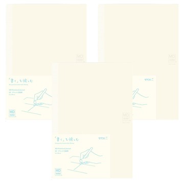 日本 MIDORI MD Notebook Journal A5筆記本 15311  方格 白色  3本