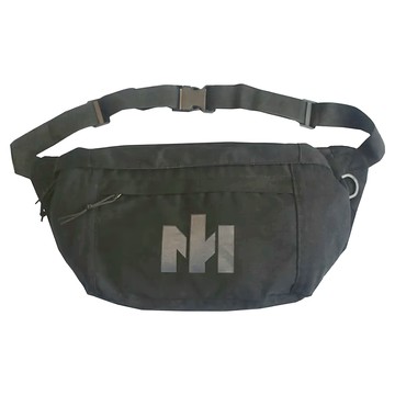 E.City 韓版多功能休閒胸腰包大挎包 棉布材質 內層尼龍 重量約230g  黑色  49 x 21 x 10cm