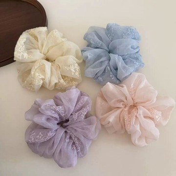【髮圈】 大腸髮圈 刺繡髮圈 紗質髮圈 韓系髮圈 質感髮圈 丸子頭髮圈 扎馬尾髮圈 慵懶風髮圈 髮繩 頭飾 髮飾