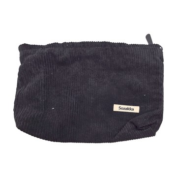 KOUJI叩吉好物 燈芯絨化妝包 18*26cm  燈芯絨黑  1組