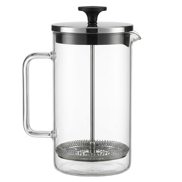 LA CAFETIERE 玻璃法式濾壓壺 kcl16 14 x 10 x 21cm 1000ml  簡約銀  1個