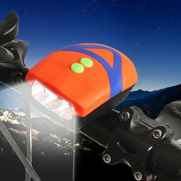 三段光自行車喇叭燈 腳踏車燈 自行車前燈 單車燈 腳踏車鈴鐺 自行車喇叭 自行車手電筒【BM0065】普特汽車精品