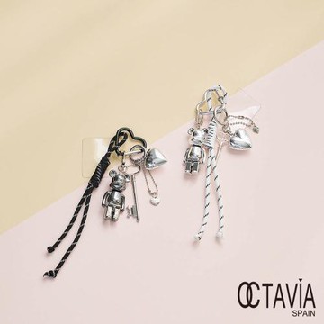 OCTAVIA 8 -暴力小熊 愛心KEY幸運繩手機包包吊飾