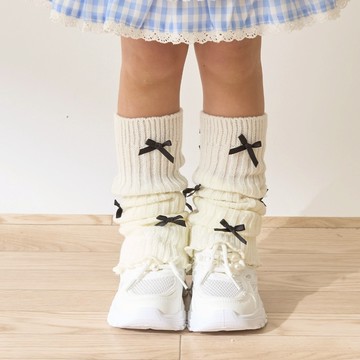 petit main 品牌旗艦店 童裝 小蝴蝶結造型寬鬆襪 【日本直接出貨】