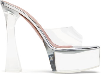 Amina Muaddi 透明 Dalida Glass Plateau 凉鞋