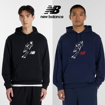 【New Balance】 NB 大谷翔平連帽長袖上衣_男性_黑/深藍任選_(MT6180FUBK/TN) 大谷翔平著用