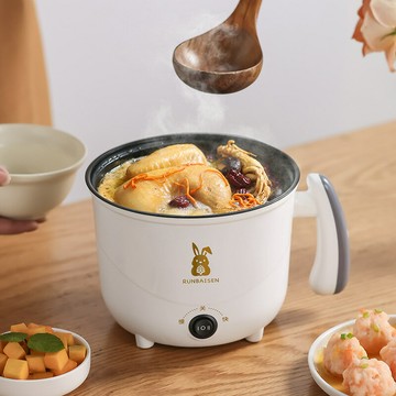 現貨110 多功能電煮鍋學生宿舍電熱鍋電炒鍋小電鍋插電煮一體鍋【北歐家居生活】