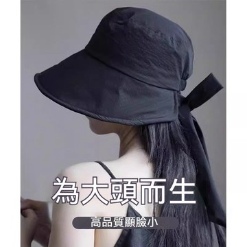 🔥優選好物🔥戶外速幹綁帶漁夫帽女 夏季輕薄漁夫帽  前長後短防曬帽 大碼顯臉小遮陽帽女 騎車防曬帽  出遊遮陽帽