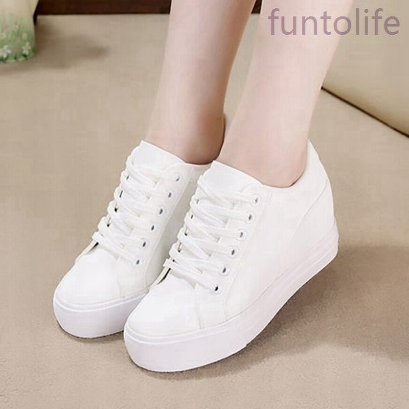 インヒールスニーカーレディースシンプルおしゃれ可愛いかわいいかかとアップ白黒大人カジュアルファッションシューズ靴春靴秋靴冬靴 通販 Lineポイント最大get Lineショッピング