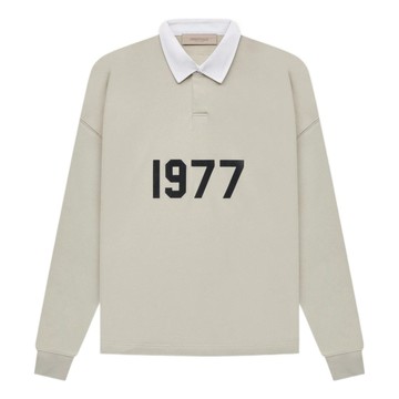 Fear of God Essentials SS22 1977 Henley Rugby Polo Shirt 'Oatmeal'