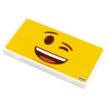 【Emoji】隨身口罩收納盒-黃臉微笑 （18.4x10.4x1.5cm）_廠商直送