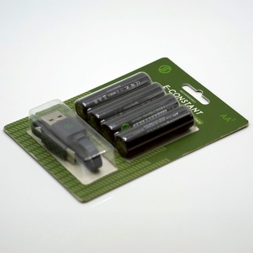 E-CONSTANT 鋰離子AA 3號Type-C充電電池(4入)